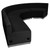 Flash Furniture ZB-803-760-SET-BK-GG Black LeatherSoft with Brushed Stainless Steel Base Modular Hercules Alon Series Reception Configuration