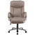 Flash Furniture GO-2092M-1-TP-GG Taupe Bonded Leather Padded Arms High Back Design Hercules Series Big & Tall Executive Swivel Office Chair