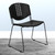 Flash Furniture RUT-NF02-BK-GG Black Metal Frame Perforated Back Hercules Series Stacking Chair
