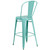 Flash Furniture ET-3534-30-MINT-GG Mint Galvanized Steel Drain Holes In Seat Bar Stool