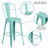 Flash Furniture ET-3534-30-MINT-GG Mint Galvanized Steel Drain Holes In Seat Bar Stool