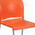 Flash Furniture RUT-238A-OR-GG Orange Metal Frame Hercules Series Contoured Stacking Chair