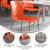 Flash Furniture RUT-238A-OR-GG Orange Metal Frame Hercules Series Contoured Stacking Chair