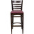 Flash Furniture XU-DGW0005BARLAD-WAL-BURV-GG Burgundy Vinyl Seat With Ladder Back Walnut Finish Beechwood Frame Hercules Series Restaurant Bar Stool