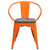Flash Furniture CH-31270-OR-WD-GG 21.5" W x 19" D x 27.75" H Orange Bistro Stacking Armchair