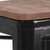 Flash Furniture CH-31320-24-BK-WD-GG Black Galvanized Steel Counter Height Backless Bar Stool