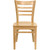 Flash Furniture XU-DGW0005LAD-NAT-GG Wood Ladder Back .62" Thick Natural Finish Beechwood Seat Hercules Series Restaurant Chair