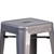 Flash Furniture XU-DG-TP0004-30-GG Silver with Clear Coat Metal Drain Hole in Seat Backless Bar Stool