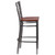 Flash Furniture XU-6F8B-CLR-BAR-CHYW-GG Hercules Series Cherry Wood Seat Silver Antique Steel Frame with Clear Coat Finish Restaurant Bar Stool