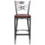 Flash Furniture XU-6F8B-CLR-BAR-CHYW-GG Hercules Series Cherry Wood Seat Silver Antique Steel Frame with Clear Coat Finish Restaurant Bar Stool