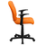 Flash Furniture GO-1691-1-ORG-A-GG Orange Vinyl Nylon Arms Mid Back Design Swivel Task Chair