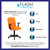 Flash Furniture GO-1691-1-ORG-A-GG Orange Vinyl Nylon Arms Mid Back Design Swivel Task Chair