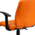 Flash Furniture GO-1691-1-ORG-A-GG Orange Vinyl Nylon Arms Mid Back Design Swivel Task Chair