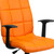 Flash Furniture GO-1691-1-ORG-A-GG Orange Vinyl Nylon Arms Mid Back Design Swivel Task Chair