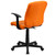 Flash Furniture GO-1691-1-ORG-A-GG Orange Vinyl Nylon Arms Mid Back Design Swivel Task Chair