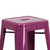 Flash Furniture ET-BT3503-30-PUR-GG 30.25" H Purple Galvanized Steel with Drain Hole Seat Bar Stool