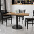 Flash Furniture XU-WALTB-3048-TR24-GG 48" W Rectangular Walnut Laminated Dining Height Table with Round Pedestal Base