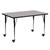 Flash Furniture XU-A2460-REC-GY-H-A-CAS-GG 60" W x 24" D x 22.62" - 30.5" Adjustable Height Rectangular Gray Activity Table