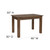 Flash Furniture XA-F-46X30-GG 46" W x 30" D Solid Pine Rustic Stained Finish Rectangular Farm Dining Table
