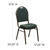 Flash Furniture FD-C03-GOLDVEIN-4003-GG Green Patterned Fabric Gold Vein Powder Coated Frame Finish Hercules Series Stacking Banquet Chair
