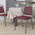 Flash Furniture FD-BHF-2-BY-VYL-GG Burgundy Vinyl Upholstered Trapezoidal Back Panel Silver Vein Powder Coated Frame Finish Hercules Series Stacking Banquet Chair