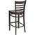 Flash Furniture XU-DGW0005BARLAD-WAL-GG Walnut Finish Seat With Ladder Back Walnut Finish Beechwood Frame Hercules Series Restaurant Bar Stool