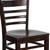 Flash Furniture XU-DGW0005BARLAD-WAL-GG Walnut Finish Seat With Ladder Back Walnut Finish Beechwood Frame Hercules Series Restaurant Bar Stool