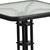 Flash Furniture TLH-0731SQ-017CBK2-GG Black Steel Square Table Set with 2 Chairs