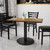 Flash Furniture XU-WALTB-2442-TR24-GG 42" W Rectangular Walnut Laminated Dining Height Table with Round Pedestal Base