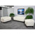 Flash Furniture 111-SET-WH-GG White LeatherSoft with Sturdy Hardwood Construction Hercules Imperial Series Reception Set
