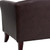 Flash Furniture 111-3-BN-GG Brown LeatherSoft with Cherry Stained Wood Feet Hercules Imperial Series Reception Sofa