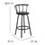 Flash Furniture YB-Y-J909-KD-GG Black Vinyl Metal Frame Swivel Bar Stool