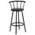 Flash Furniture YB-Y-J909-KD-GG Black Vinyl Metal Frame Swivel Bar Stool