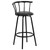 Flash Furniture YB-Y-J909-KD-GG Black Vinyl Metal Frame Swivel Bar Stool