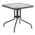 Flash Furniture TLH-073SQ-037BN4-GG Brown Steel Square Table Set with 4 Chairs
