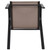 Flash Furniture 4-JJ-303C-B-GG Brown Textilene Fabric Black Powder Coated Frame Finish Brazos Series Stacking Patio Chair - Set of 4