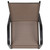 Flash Furniture 4-JJ-303C-B-GG Brown Textilene Fabric Black Powder Coated Frame Finish Brazos Series Stacking Patio Chair - Set of 4