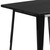 Flash Furniture ET-CT002-1-BK-GG 31.5" W Black Smooth Top Galvanized Steel Powder Coat Finish Square Table