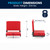 Flash Furniture XU-STA-RED-GG Red Fabric Canvas Seat and Back Cover Grandstand Ultra-Padded Comfort Seat