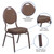 Flash Furniture FD-C04-COPPER-008-T-02-GG Brown Patterned Fabric Copper Vein Powder Coated Finish Hercules Series Stacking Banquet Chair