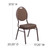 Flash Furniture FD-C04-COPPER-008-T-02-GG Brown Patterned Fabric Copper Vein Powder Coated Finish Hercules Series Stacking Banquet Chair