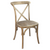 Flash Furniture X-BACK-NWG Natural with White Grain Elmwood Bent X Back Side Chair