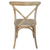 Flash Furniture X-BACK-NWG Natural with White Grain Elmwood Bent X Back Side Chair