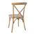 Flash Furniture X-BACK-NWG Natural with White Grain Elmwood Bent X Back Side Chair