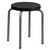 Flash Furniture YK01B-GG Black Heavy Duty Plastic Seat and Silver Powder Coated Steel Frame Stool
