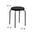 Flash Furniture YK01B-GG Black Heavy Duty Plastic Seat and Silver Powder Coated Steel Frame Stool