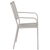 Flash Furniture CO-2-SIL-GG Light Gray Steel with Arms Square Back and Seat Patio Stacking Armchair