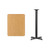 Flash Furniture XU-NATTB-2430-T2222B-GG Natural Laminate Rectangular Plastic Top PVC T-Mold Edge Table