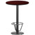 Flash Furniture XU-RD-30-MAHTB-TR18B-3CFR-GG Mahogany Laminate Round Top PVC T-Mold Edge Table