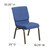Flash Furniture FD-CH02185-GV-BLUE-GG Blue 19.25" Width Gold Vein Frame Finish Hercules Series Stacking Church Chair